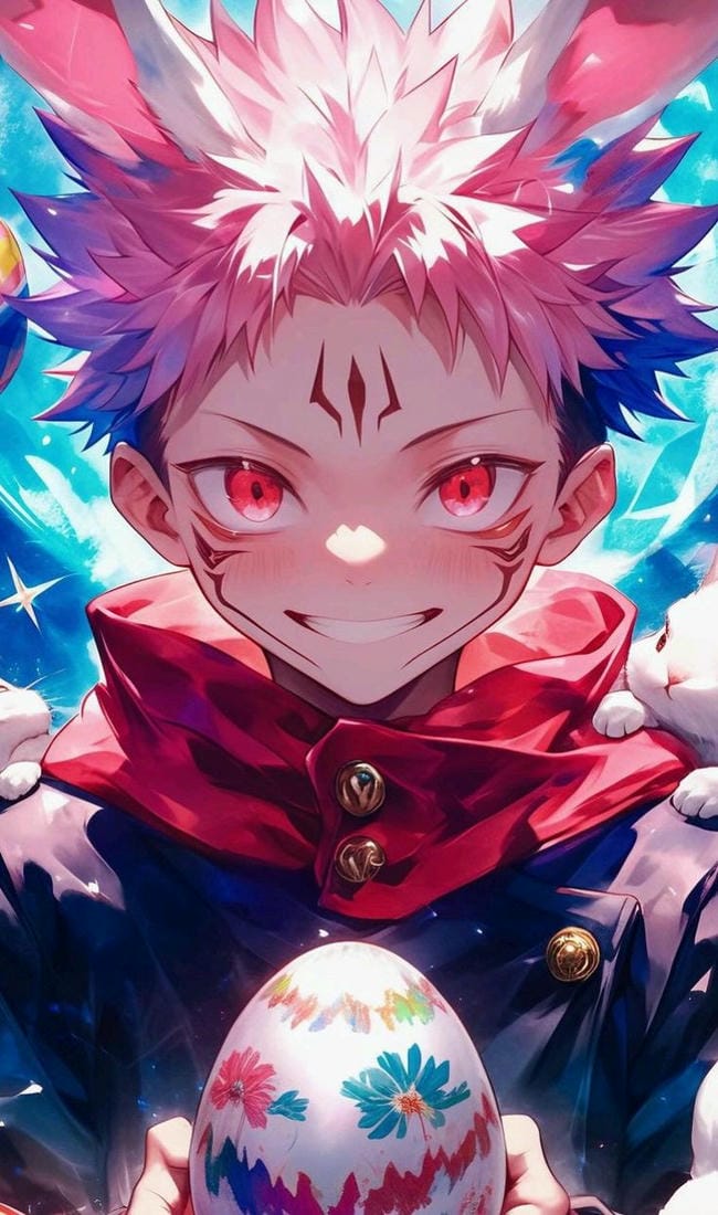 Sukuna chibi và quả trứng