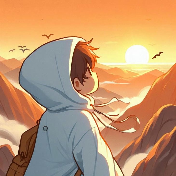 chibi buồn đi du lịch một mình