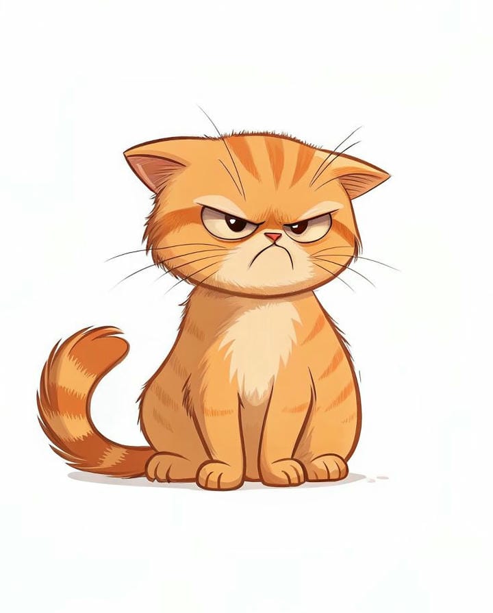 mèo chibi khó tính